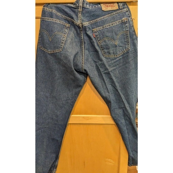 Levi's‎ 505 Jeans 34X30 (actual 34X31) Blue zipper Fly Denim Jeans ) - Picture 2 of 4